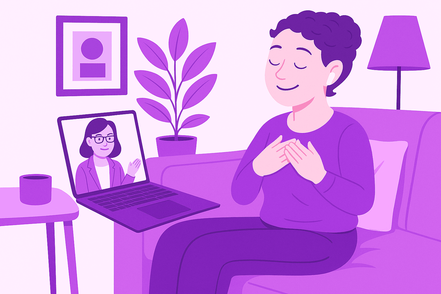 Psicóloga en consulta