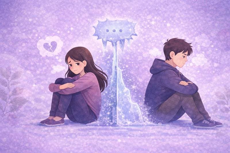 La ley de hielo en las relaciones: cuando el silencio lastima